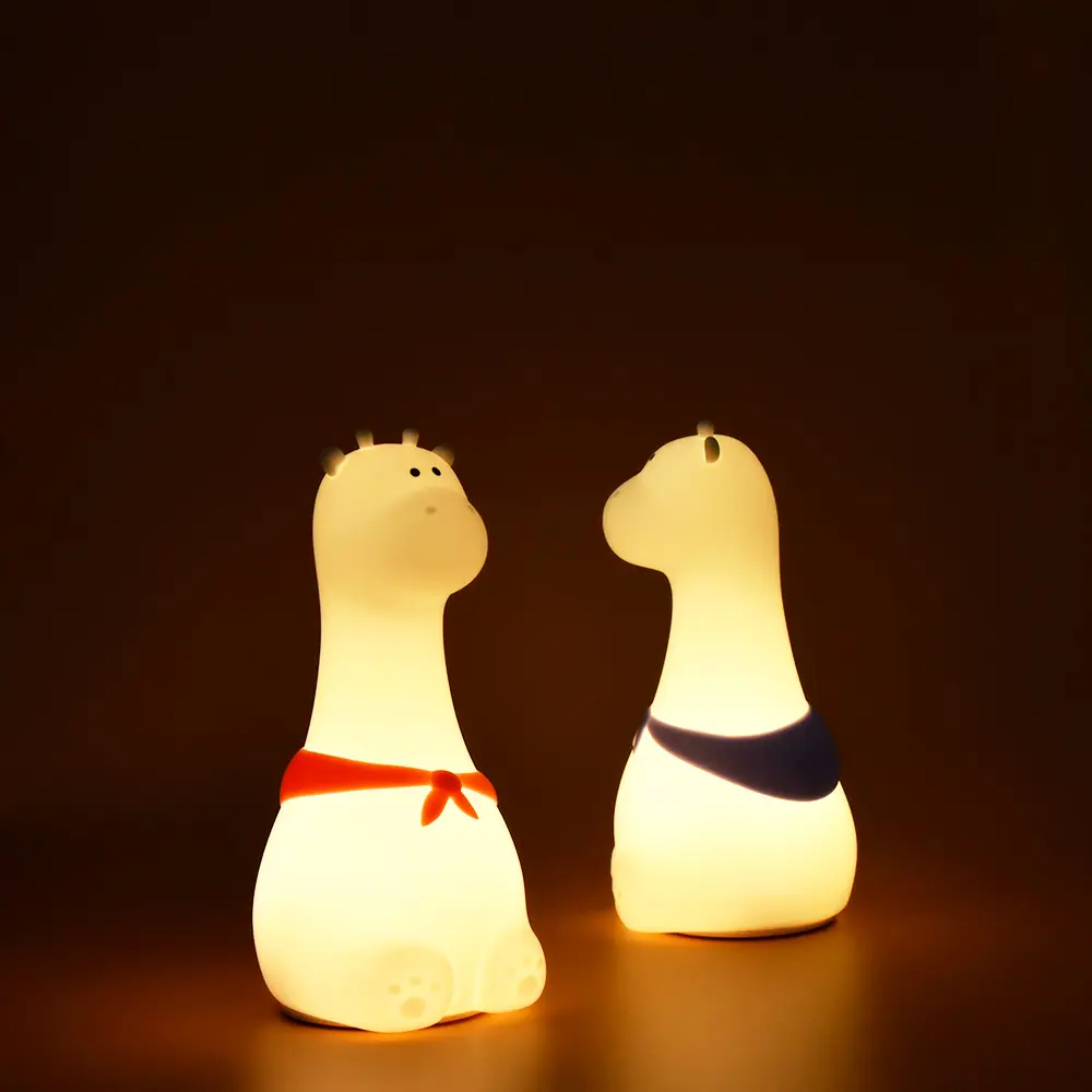 Decorative LED New Creative Cute Animal Night Lights Room Dormitory Silicone Tap Sensor LED Night Light