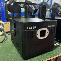 Luz láser IP65 de 20W, resistente al agua, RGB, 20W, Láser de animación a todo color, programa FB4 integrado, FB3, software láser de visualización rápida Beyond