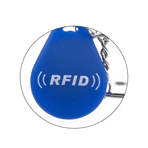 Keyfob RFID kunci kustom Logo NFC kunci Transponder aksesori pintu ABS gantungan kunci kontrol akses dengan LF 125 KHz Chip dapat ditulis