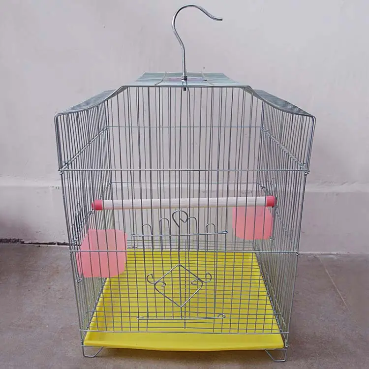 Zunhua Meihua China Wire Bird cage Hanging Bird House with Bird Feeder Waterer and Stand