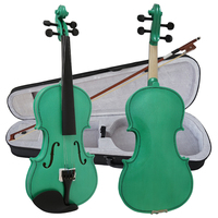 Manufacture Supply Cheap Price Gloss pink Color Violin for Kids Beginner with Full Accessories Musical case Bow Rosin