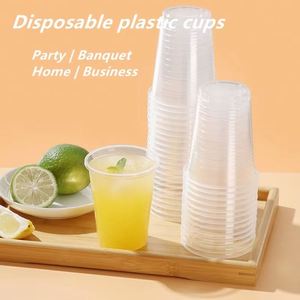 Gobelet en plastique PP jetable avec logo personnalisé, 14 oz-24 oz, transparent, à paroi simple, pour jus de fruits, smoothie, thé au lait - Product Image 4