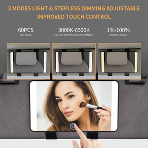 Portable Manufacturers Black Custom Logo Make up Makeup Vanity <strong>Mirror</strong> With Led Lights <strong>Car</strong> Sun Visor <strong>Mirror</strong> - Product Image 3