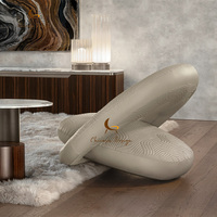 Fauteuil de loisirs en cuir italien de luxe à siège unique, design unique pour salon, salle de lecture, centre commercial, appartement, hôtel