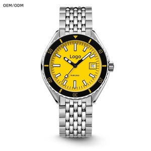 Relojes de 42MM para hombre, reloj automático naranja de lujo de alta calidad, reloj de pulsera mecánico OEM personalizado 20ATM Diver alimentado por Seik NH35A - Product Image 6