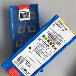 CCGT09T304-AK H01 Korloys Plaquettes en carbure CNC pour tournage externe, outils de coupe en tungstène, revêtement PVD, originaux, personnalisables, en stock OEM - Product Image 4