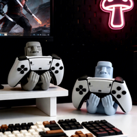 Support de manette de jeu créatif en forme de statue de Moaï, support suspendu pour casque PS5, étagère de rangement de bureau haut de gamme