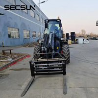 SECSUN 1.5 tonnes 2 tonnes 2.5 tonnes 3 tonnes mini chargeuse sur pneus télescope diesel chargeur télescopique avec fourche en option