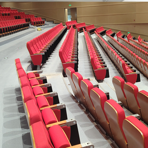 เก้าอี้อลูมิเนียมอัลลอยด์ขาสำหรับเขียน PP เก้าอี้หอประชุมเก้าอี้โรงละครหรูหราเก้าอี้สำหรับโรงเรียนสตูดิโอ - Product Image 1