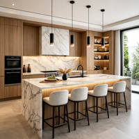 Fabricant de meubles de cuisine modernes, usine de meubles de cuisine sur mesure, vente en gros d'armoires pour la construction résidentielle