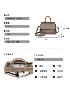 Handbag for Women Girls Genuine Leather Fashion <b>Shoulder</b> <b>Sling</b> Bag Top Handle Bags Casual Office Bags - Product Image 2