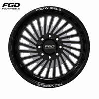 Jantes forgées sur mesure polonaises 24x12 24x14 22x12 avec enjoliveurs flottants 8x170 8x180 8x6.5 pour camions Ford F250 F350