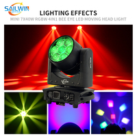 Stock UE (Livraison Gratuite) 7X40W RGB 4IN1 LED Moving Head Light IP20 Éclairage de Scène Professionnel DJ Club Disco Fête Mariage Spectacle