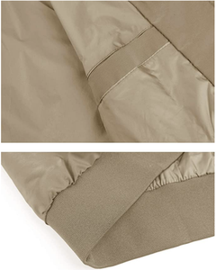 Chaqueta Bomber de Lona para Hombre con Bolsillos en las Mangas y en el Interior, Diseño Delgado para Entresazon, Cuello Solapa, Logotipo Frontal - Product Image 5