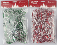 Remplissage de papier froissé fait à la main en or métallique sans odeur, argenté, pour emballage cadeau et remplissage de panier, décoration de cadeau en forme de coupe ondulée