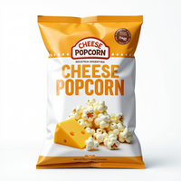 Sacs d'emballage en plastique avec impression personnalisée pour croustilles Popcorn Noix Biscuits Pochette thermoscellée Sacs à collation debout Sacs à collation pour casse-croûte