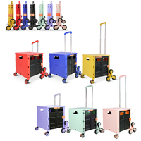 Baoyu Factory Plastic Stair Climber Carrito de compras Carrito plegable Carrito de mano para ir de compras