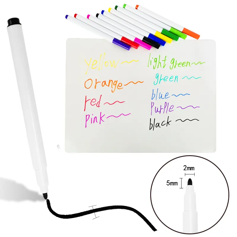 Whiteboard Pen Set And Paint Pack Wet Erasable Refill Ink Mini With For Black White Board Dry Erase Thin Tip Blackboard Whiteboard Marker Pen