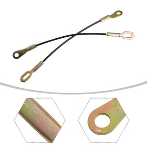 Ford Mazda Tailgate Cable UH70-65-760 2Pcs Set Steel <b>Wire</b> Rope Coupling Replacement Part - Product Image 1