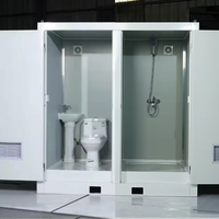 Toilettes mobiles préfabriquées en panneaux sandwich, salle de bain moderne de luxe pour usage public extérieur, écoles, appartements, ateliers, bureaux, bâtiments