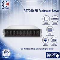 Servidor en Rack Kexint RS7260 2U, Dos Procesadores Intel Xeon Escalables, 24 Bahías de Unidades de Disco NVMe SAS SATA de 6 TB con Intercambio en Caliente, RAM de 10 GbE