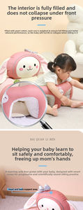Baby Learning to Sit <b>Sofa</b> Chair Anti-fall Safety with Spine Protection for 6-12 Months, Plush Soft <b>Support</b>, Cartoon Design - Product Image 3