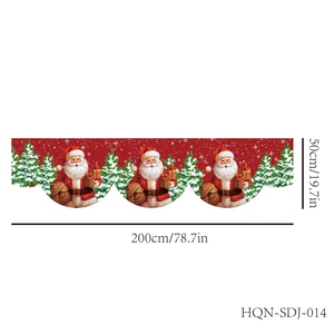 Giáng sinh lò sưởi mantel khăn che sang trọng cảm thấy biểu ngữ lò sưởi cho kỳ nghỉ trang trí lò sưởi mùa đông treo lên với lễ hội - Product Image 5