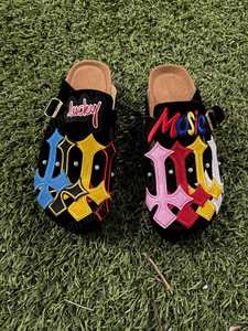 Chaussures décontractées de haute qualité, style tendance, unisexes, dessus en daim, semelle en liège, type Birkenstock, pantoufles plateforme - Product Image 6