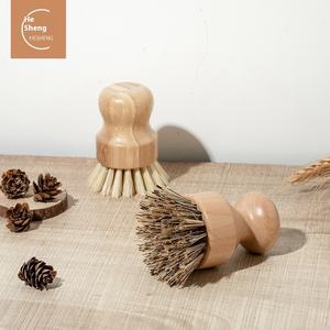 Cepillo de lavado de olla de aceite antiadherente de palma de coco cuidadosamente seleccionado, cepillo de lavavajillas de madera de haya, cepillo de limpieza multifuncional - Product Image 3