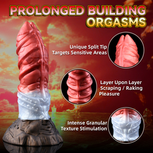 Dildo de fantasía de 6.8 cm de grosor con columna vertebral alienígena, masajeador de silicona para hombre y mujer, estimulador de punto G y P, masturbador manos libres, juguetes sexuales para principiantes. - Product Image 3