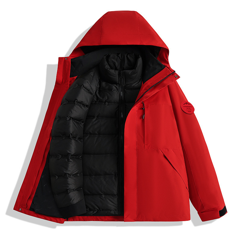 Rojo Radiante - Estilo Unisex [Forro de Plumón Extraíble]