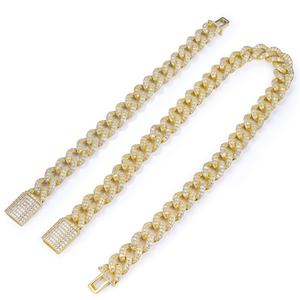 Cadena Cubana de Plata de Ley 925 de 20 Pulgadas con Doble Hilera de Circonitas Cúbicas - Product Image 3