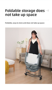 Lit bébé pliable portable moderne Mingtu K606 avec roues, en métal et coton, moustiquaire multifonctionnelle, chambre à coucher, 0-36 mois - Product Image 5