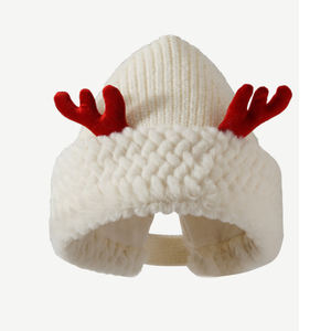 可愛いトナカイアントラーニットハット冬用クロシェットニットキャップビーチ用またはビジネスクリスマスアントラーハット - Product Image 6