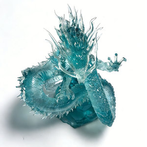 Souvenir personnalisé en résine transparente, dragon imprimé en 3D SLA, couleurs et tailles personnalisées, service de prototypage rapide pour la décoration de cadeaux - Product Image 1