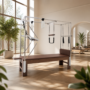 โต๊ะพิลาทิส Cadillac Trapeze ทำจากไม้วอลนัท คุณภาพระดับพาณิชย์ สำหรับสตูดิโอมืออาชีพ พร้อมสปริงและสายรัด - Product Image 5
