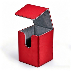 Caja de Cartas de Piel Sintética PU al por Mayor, con Capacidad para 100 Cartas, para Cartas Coleccionables TCG - Product Image 1