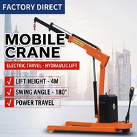 Nouvelle mini-grue électrique 1 tonne 2 tonnes 12V, grue hydraulique pliable avec télécommande et treuil à câble pour la vente au détail