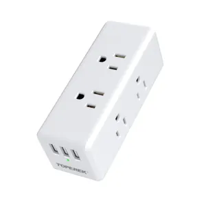 Surge Protect US Wall Socket 6 AC Universal Wall Power Strip 3 USB Ports Extension Cord Electrical Multi Wall Plug Adapter