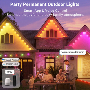 Đá quý rgbic thông minh cầu vồng <span class=keywords><strong>Led</strong></span> eave kỳ nghỉ không thấm nước trang trí Giáng sinh vĩnh viễn ngoài trời điểm đèn - Product Image 6