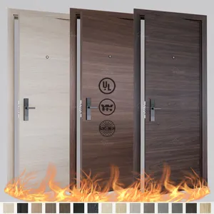 أبواب الحريق القياسية المخصصة EN 1634 BS 476 المصنعة بأفضل مُصنِّع بالصين، أبواب الحريق المعتمدة من BSI، أبواب الحريق الخشبية المتوافقة مع NFPA 252