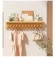 Colgador de ropa de madera maciza con llave de Piano, colgador de pared, colgador de entrada, gancho para porche de dormitorio, puerta detrás del perchero