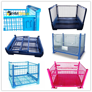 Cestas grandes plegables <span class=keywords><strong>de</strong></span> <span class=keywords><strong>alambre</strong></span> <span class=keywords><strong>de</strong></span> acero plegables industriales resistentes - Product Image 5