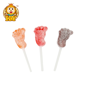 Sucettes en forme de <span class=keywords><strong>pied</strong></span> du fabricant, bonbons à la <span class=keywords><strong>poudre</strong></span> aigre dure dans des boîtes aromatisées aux fruits - Product Image 2