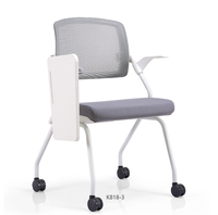 Chaise de formation de couleur grise table et chaises de formation chaise de rééducation quadriceps fémoral avec table d'écriture