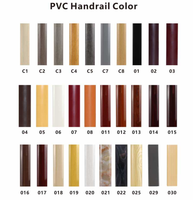 Rampe d'escalier en PVC polymère plastique couleur bois, style loft, pour balcon de centre commercial, produit phare d'usine