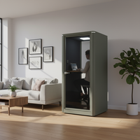 UNIBOOTH Mobile Privacy ASTM-E84 Ignifuge 30dB ISO 23351 Installation Rapide en 30-45 Min Cabine de Bureau pour Laboratoire Créatif Atelier Personnalisable
