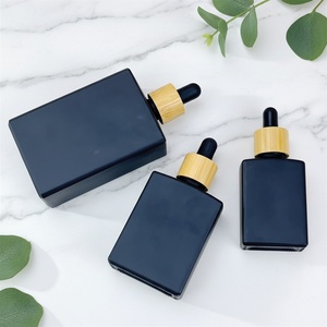 1oz <b>Dropper</b> <b>Bottles</b> Empty Square Transparent 30ml Matte Black Glass Essential Oil Frosted <b>Dropper</b> <b>Bottles</b> With White <b>Dropper</b> - Product Image 4