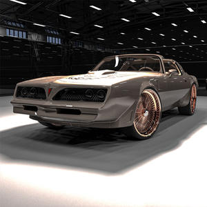 Jantes forgées sur mesure YRO à 100 rayons, plaquées or chromé, jantes profondes pour voitures classiques, style lowrider, jantes de 24 pouces - Product Image 3