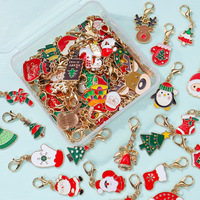 Breloque de Noël en gros, mignonne, pour cadeau, pendentif Arbre de Noël, Père Noël, pour fabrication de bijoux, porte-clés, boucles d'oreilles